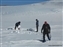 Building snow walls at Low Camp